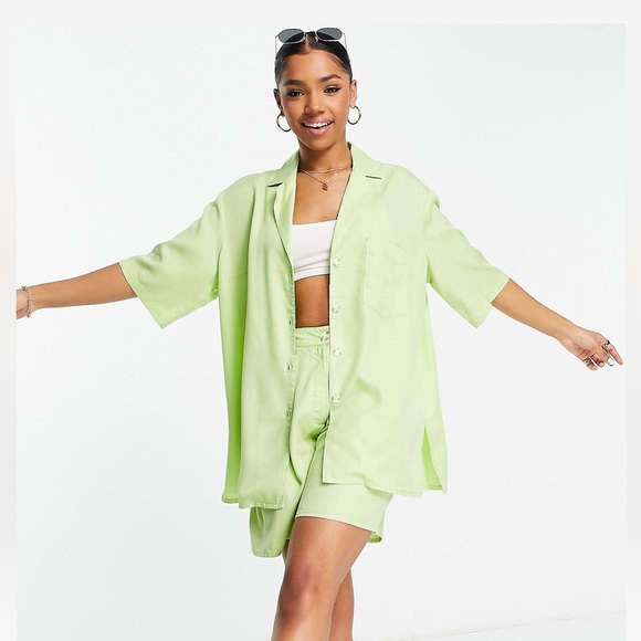 ASOS Other - ASOS Green Bowling Shirt or Cover Up